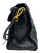 Prada Black Leather Woven Top Handle Flap Crossbody Strap Bag Black / Medium