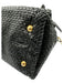 Prada Black Leather Woven Top Handle Flap Crossbody Strap Bag Black / Medium