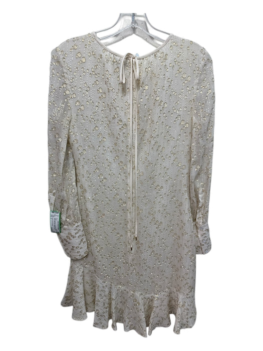 Derek Lam 10 Crosby Size 2 White Silk Blend Long Sleeve Below Knee Dress White / 2