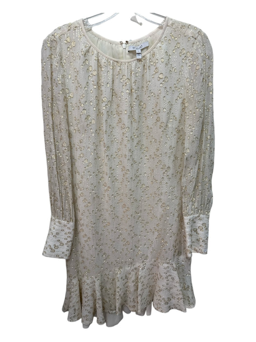 Derek Lam 10 Crosby Size 2 White Silk Blend Long Sleeve Below Knee Dress White / 2