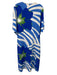 Jude Connally Size S Blue & Multi Nylon & Spandex Split V Neck Dress Blue & Multi / S