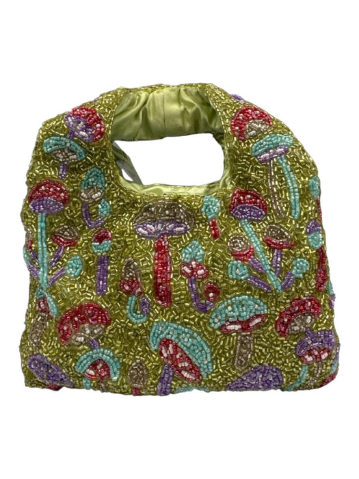 Zara Multicolor Polyester Beaded Applique Bucket Crossbody Bag Multicolor