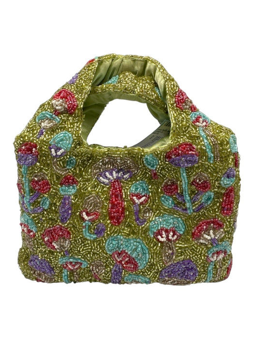 Zara Multicolor Polyester Beaded Applique Bucket Crossbody Bag Multicolor