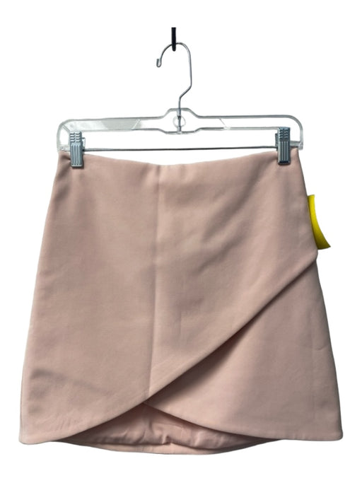 Alice + Olivia Size 6 Blush Pink Acetate Blend Pencil Back Zip Darted Skirt Blush Pink / 6