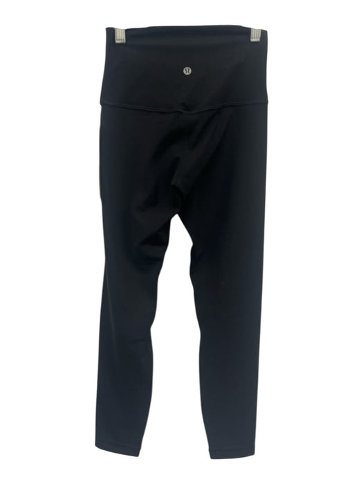 Lululemon Size 4 Black & Peach Nylon Blend High Rise Ankle Length Text Leggings Black & Peach / 4