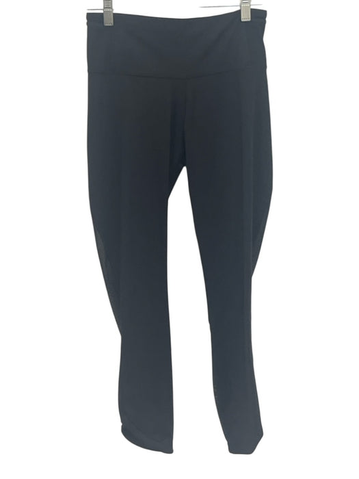 Lululemon Size Est M Black Athletic Stretch Mesh Panel Full Length Leggings Black / Est M