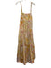Free People Size S Yellow, pink & orange Floral Spaghetti Strap Tiered Dress Yellow, pink & orange / S