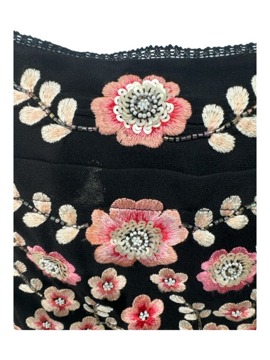 Needle & Thread Size 8 Black White & Pink Polyester Beaded Floral Overalls Black White & Pink / 8