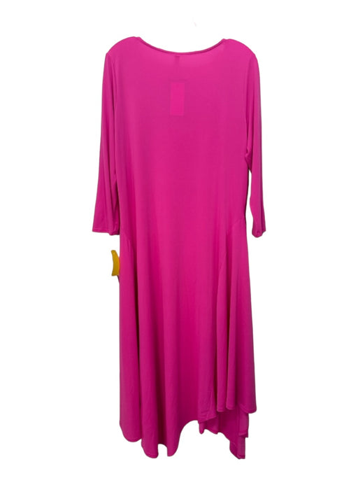 IC Collection Size L Hot pink Polyester Blend Long Sleeve Applique Maxi Dress Hot pink / L