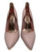 Ted Baker Shoe Size 40 Pink Leather Pointed Toe Closed Heel Gold Detail Pumps Pink / 40