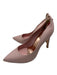 Ted Baker Shoe Size 40 Pink Leather Pointed Toe Closed Heel Gold Detail Pumps Pink / 40