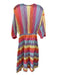 Tara Jarmon Size 38/M Pink, Yellow, Purple Cotton Vertical Stripes Midi Dress Pink, Yellow, Purple / 38/M