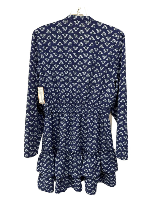 Hill House Size Large Blue, Light Blue & Green Recycled Polyester Floral Dress Blue, Light Blue & Green / Large