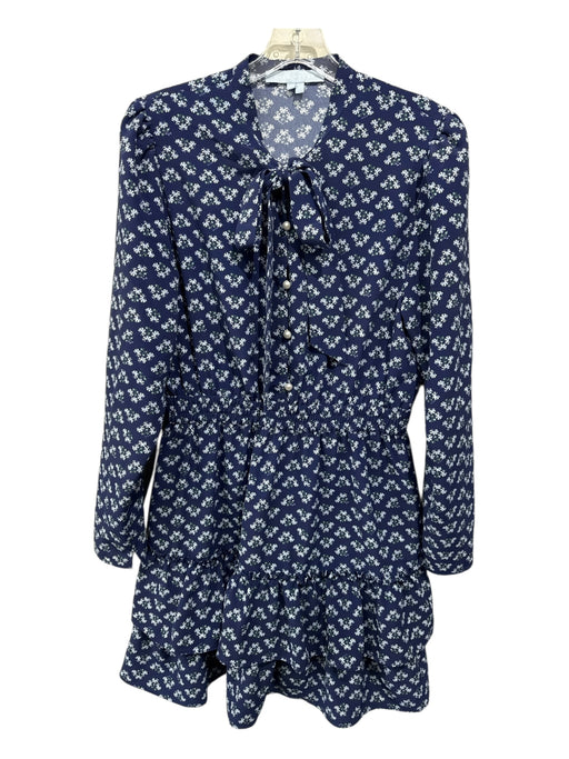 Hill House Size Large Blue, Light Blue & Green Recycled Polyester Floral Dress Blue, Light Blue & Green / Large