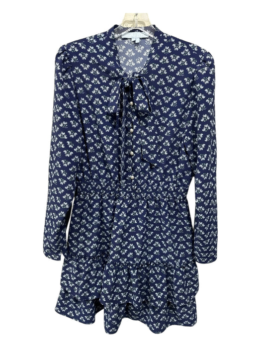 Hill House Size Large Blue, Light Blue & Green Recycled Polyester Floral Dress Blue, Light Blue & Green / Large