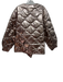 Dorothee Schumacher Gold Lame Polyester Quilted Wave Snap Up Jacket (Outdoor) Gold Lame / M