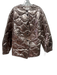 Dorothee Schumacher Gold Lame Polyester Quilted Wave Snap Up Jacket (Outdoor) Gold Lame / M