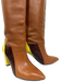 Balenciaga Shoe Size 37 Brown, Dark Brown & Yellow Leather Pointed Toe Boots Brown, Dark Brown & Yellow / 37