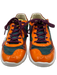 Dolce & Gabbana Shoe Size 38 Orange, Teal & Multi Patent Leather Canvas Sneakers Orange, Teal & Multi / 38