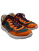 Dolce & Gabbana Shoe Size 38 Orange, Teal & Multi Patent Leather Canvas Sneakers Orange, Teal & Multi / 38