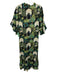 Fitzroy & Willa Size L Green, black & brown Cotton 1/2 Flutter Sleeve Maxi Dress Green, black & brown / L