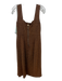 Emily McCarthy Size M Bronze Polyester Sleeveless Metallic Thread Dress Bronze / M