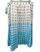 Ming wang Size L Tan, blue & white Cotton Side Zip Checked Midi Gradient Skirt Tan, blue & white / L