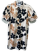 Never a Wallflower Size M Cream, Tan & Black Cotton Short Sleeve Floral Dress Cream, Tan & Black / M
