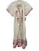 Bella Tu Size M White & Pink Cotton Sleeveless Tie belt Button Front Dress White & Pink / M