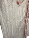 Bella Tu Size M White & Pink Cotton Sleeveless Tie belt Button Front Dress White & Pink / M