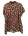 CROSBY by Mollie Burch Size L Black & Multi Cotton Floral Button Front Dress Black & Multi / L