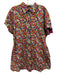CROSBY by Mollie Burch Size L Black & Multi Cotton Floral Button Front Dress Black & Multi / L