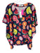 CROSBY by Mollie Burch Size L Navy & Multi Polyester V Neck Printed Top Navy & Multi / L