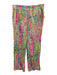Lilly Pulitzer Size L Green, Pink & Multi Linen Elastic Waist Printed Pants Green, Pink & Multi / L
