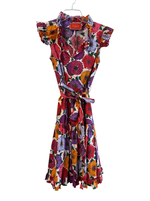 La Double J Size Est L Red & Multi No Fabric Tag Floral Ruffle Sleeveless Dress Red & Multi / Est L
