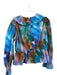 Marie Oliver Size Est L Blue & Multi Cotton Tie Dye Long Sleeve V Neck Top Blue & Multi / Est L