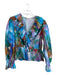 Marie Oliver Size Est L Blue & Multi Cotton Tie Dye Long Sleeve V Neck Top Blue & Multi / Est L