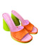 Circus NY Shoe Size 9.5 Orange & Green Fabric open toe Square Toe Mule Shoes Orange & Green / 9.5