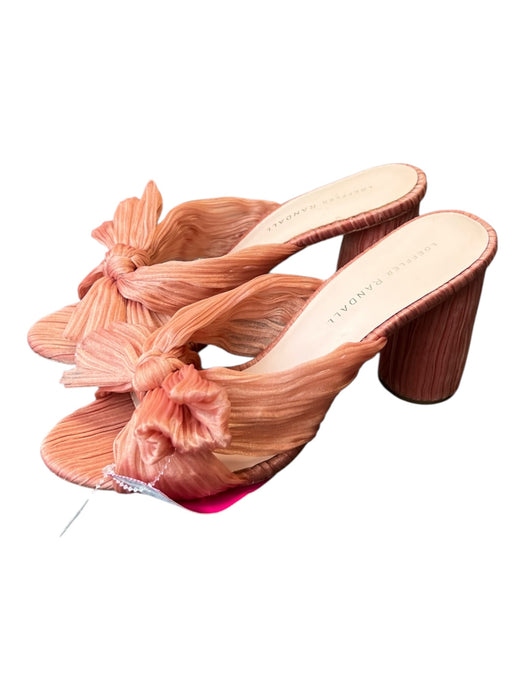 Loeffler Randall Shoe Size 8.5 Melon Fabric open toe Bow Detail Almond Toe Shoes Melon / 8.5