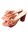 Loeffler Randall Shoe Size 8.5 Melon Fabric open toe Bow Detail Almond Toe Shoes Melon / 8.5