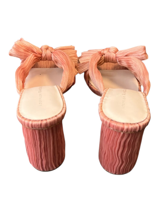 Loeffler Randall Shoe Size 8.5 Melon Fabric open toe Bow Detail Almond Toe Shoes Melon / 8.5