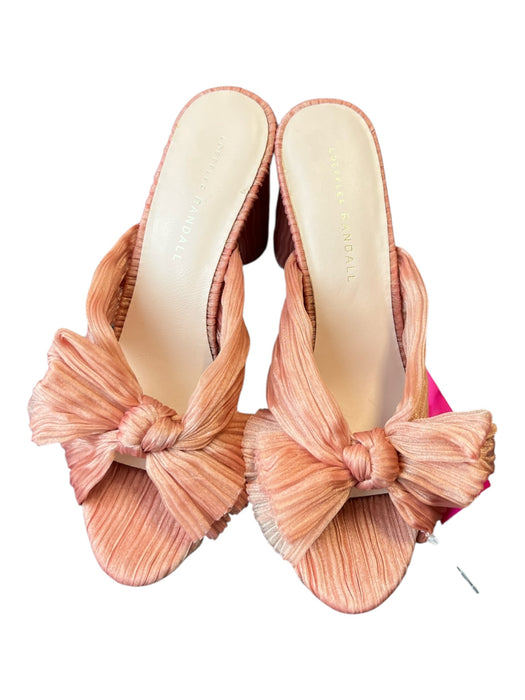 Loeffler Randall Shoe Size 8.5 Melon Fabric open toe Bow Detail Almond Toe Shoes Melon / 8.5