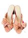 Loeffler Randall Shoe Size 8.5 Melon Fabric open toe Bow Detail Almond Toe Shoes Melon / 8.5