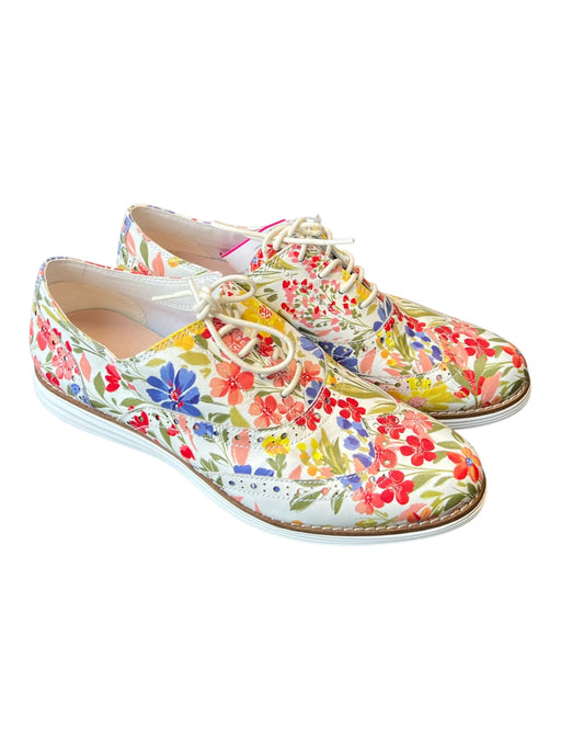 Cole Haan Shoe Size 9 Multi Flower Lace Up Almond Toe Flat Shoes Multi / 9