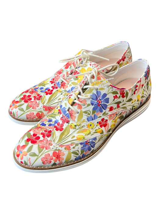 Cole Haan Shoe Size 9 Multi Flower Lace Up Almond Toe Flat Shoes Multi / 9