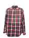 Current/Elliot Size 1 Cream, Red & Blue Cotton Button Up Plaid Long Sleeve Top Cream, Red & Blue / 1