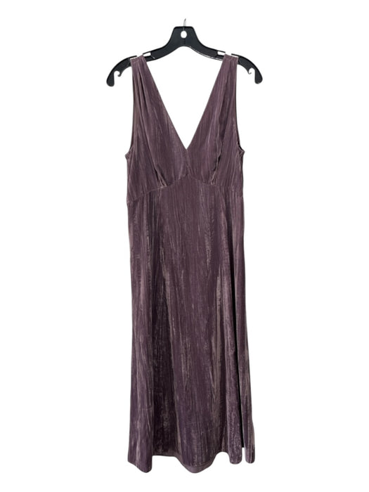 Vince Size 6 Mauve Purple Polyester Velvet Peace Sign Sleeveless Side Zip Dress Mauve Purple / 6