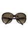 Chloe Gray & Beige Acetate Tortoise Gradient Gold Hardware Sunglasses Gray & Beige