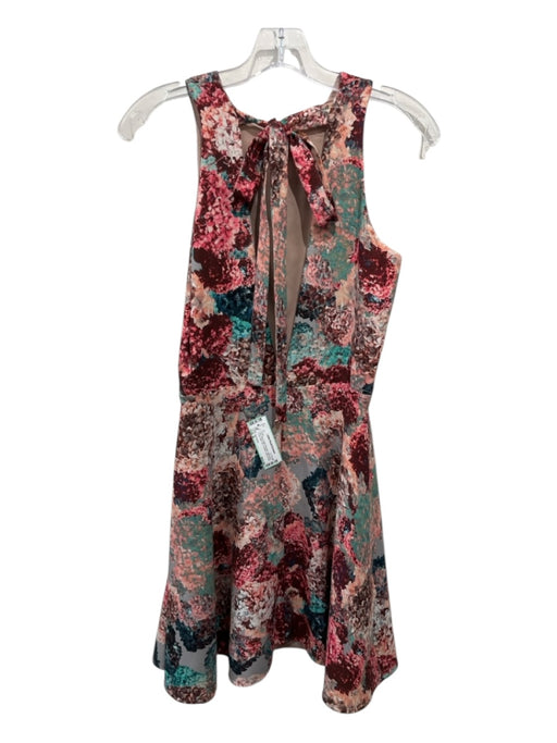 Nha Khanh Size 6 Pink, Blue & Multi Polyester Sleeveless Floral high neck Dress Pink, Blue & Multi / 6