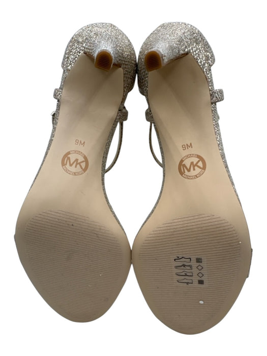 Michael Michael Kors Shoe Size 9 Light Gold Metallic Ankle Strap Heel Sandals Light Gold / 9